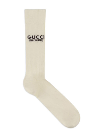 GUCCI logo-jacquard ribbed socks outlook