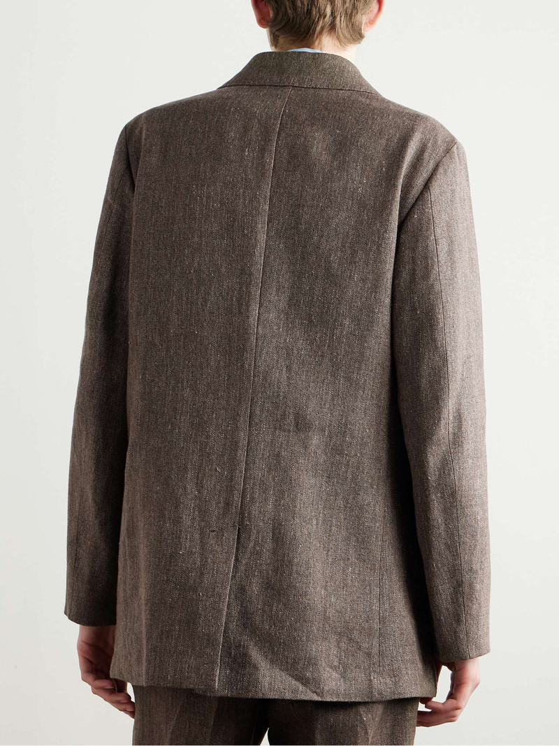 Double-Breasted Linen and Cotton-Blend Blazer 3