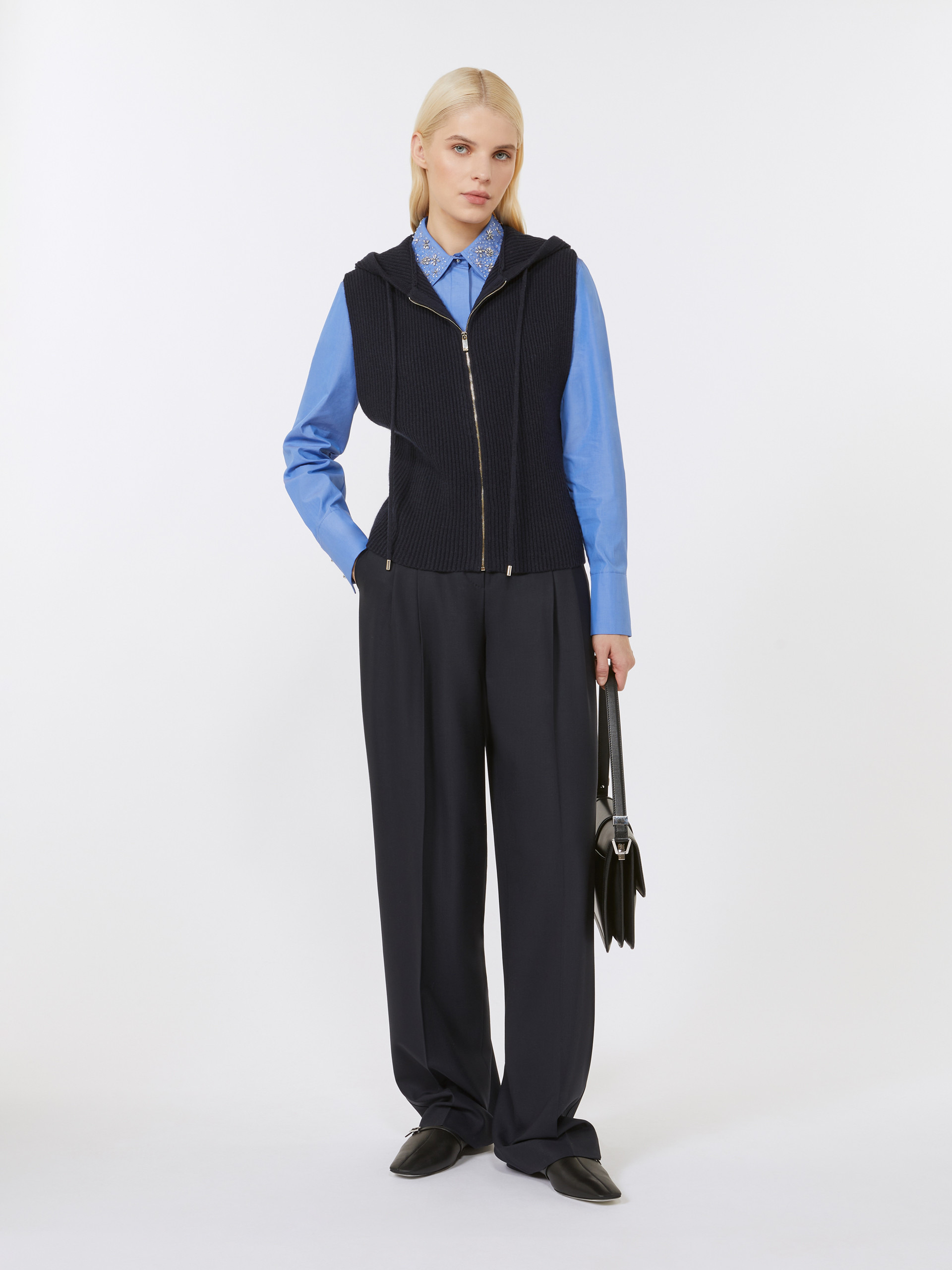 MESCAL Wool and cashmere hooded gilet - 2