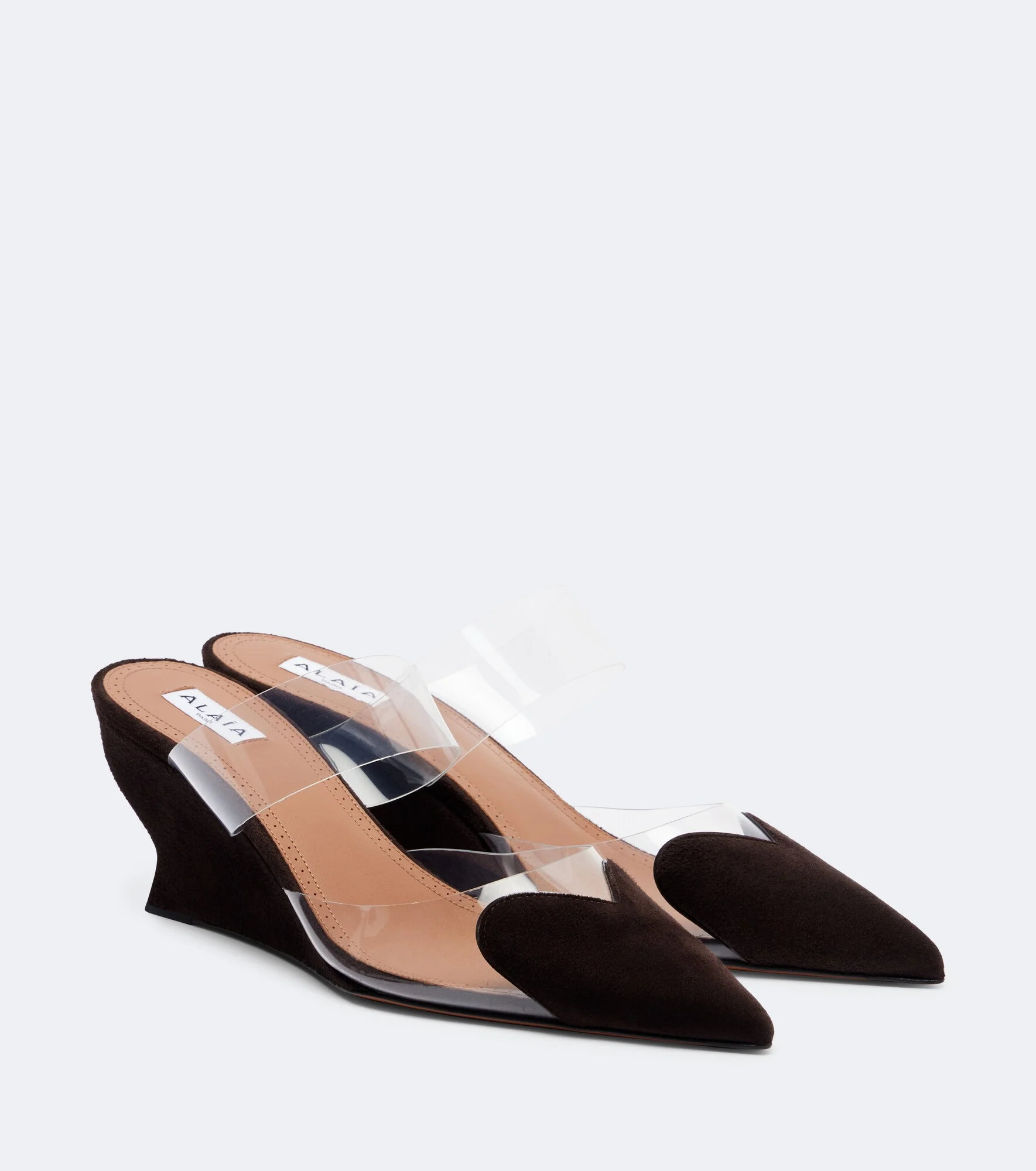 Le Cœur suede wedge mules - 1