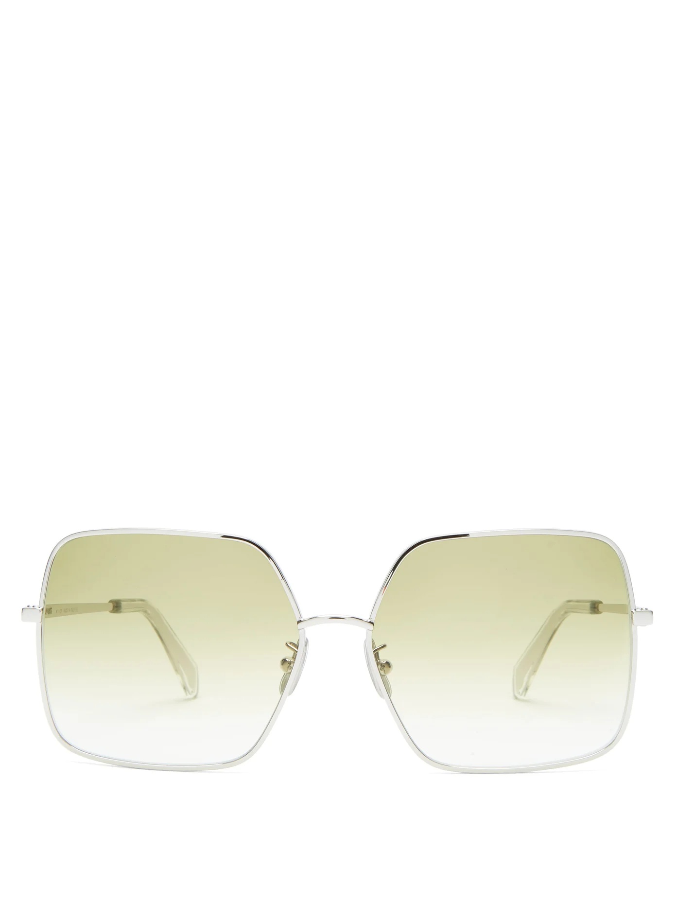 Oversized square metal sunglasses - 1