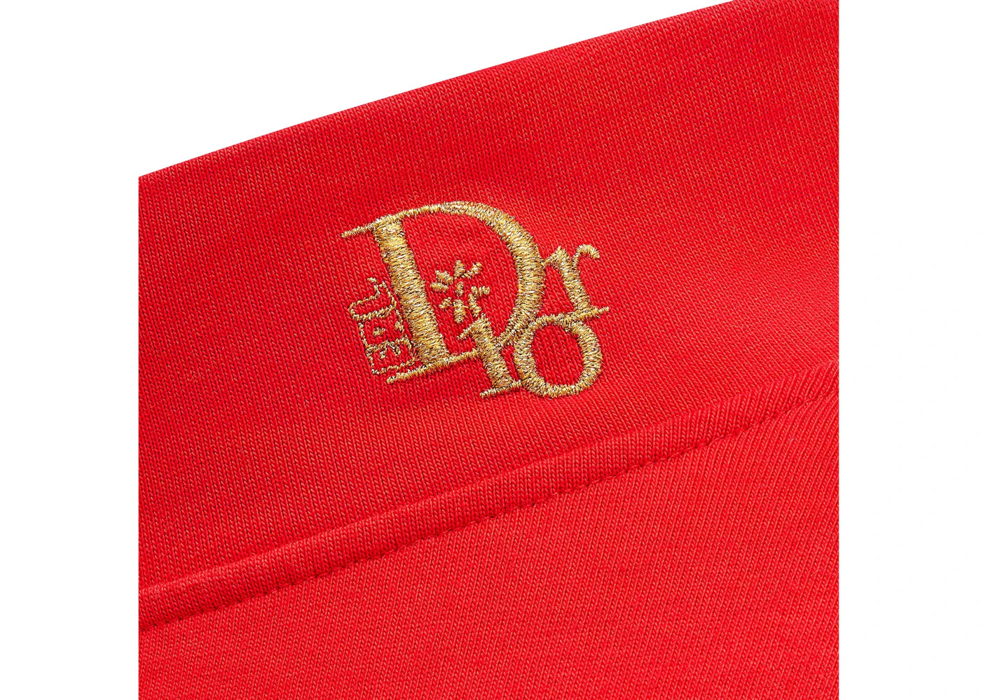 Dior x ERL Relaxed-Fit Long-Sleeved T-Shirt Red Cotton Jersey - 2