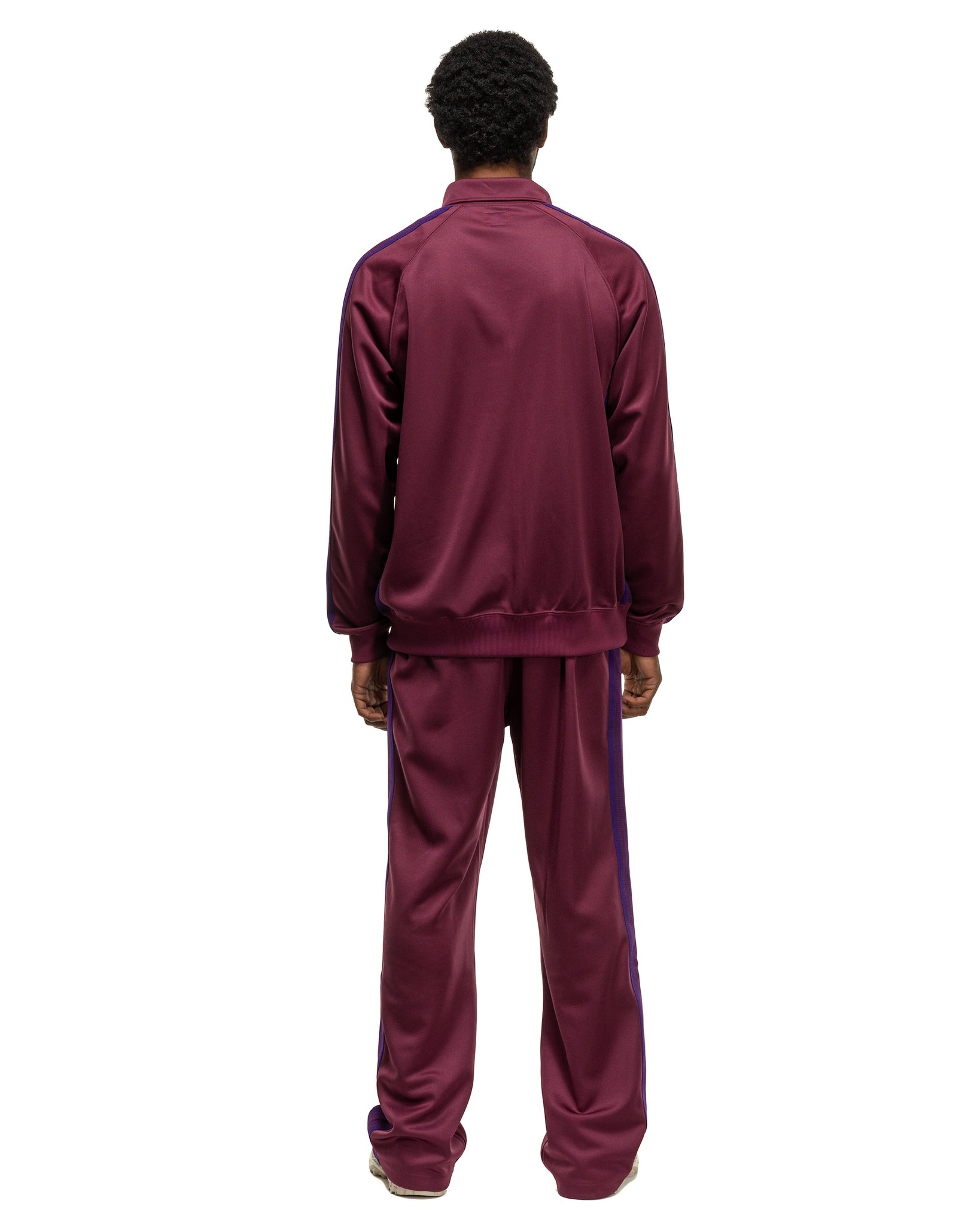 Track Jacket - Poly Smooth Wine - 3