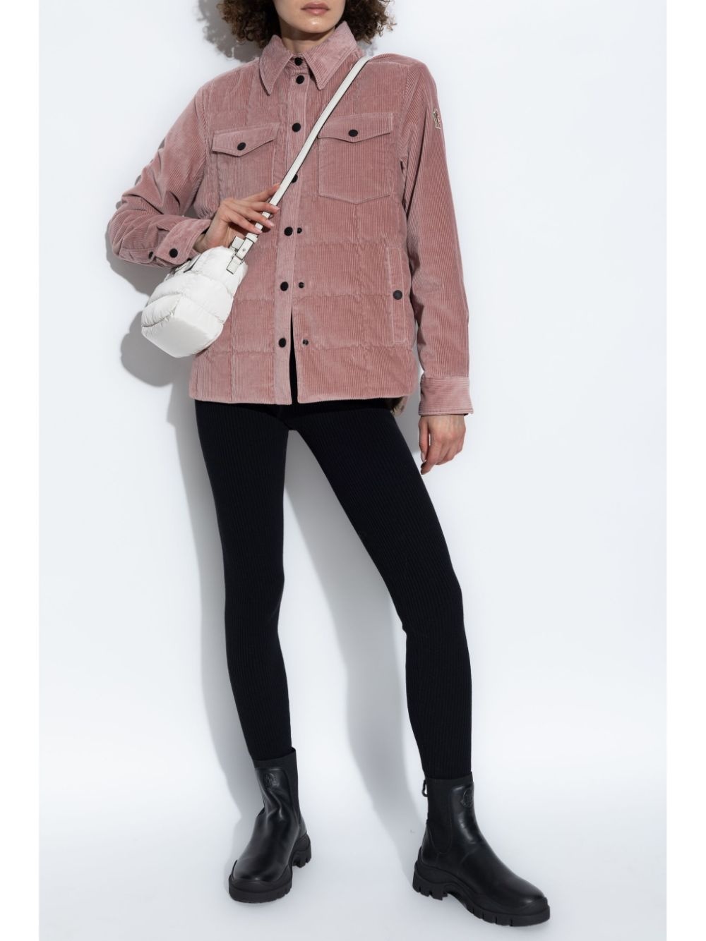 buttoned padded shirt jacket - 2