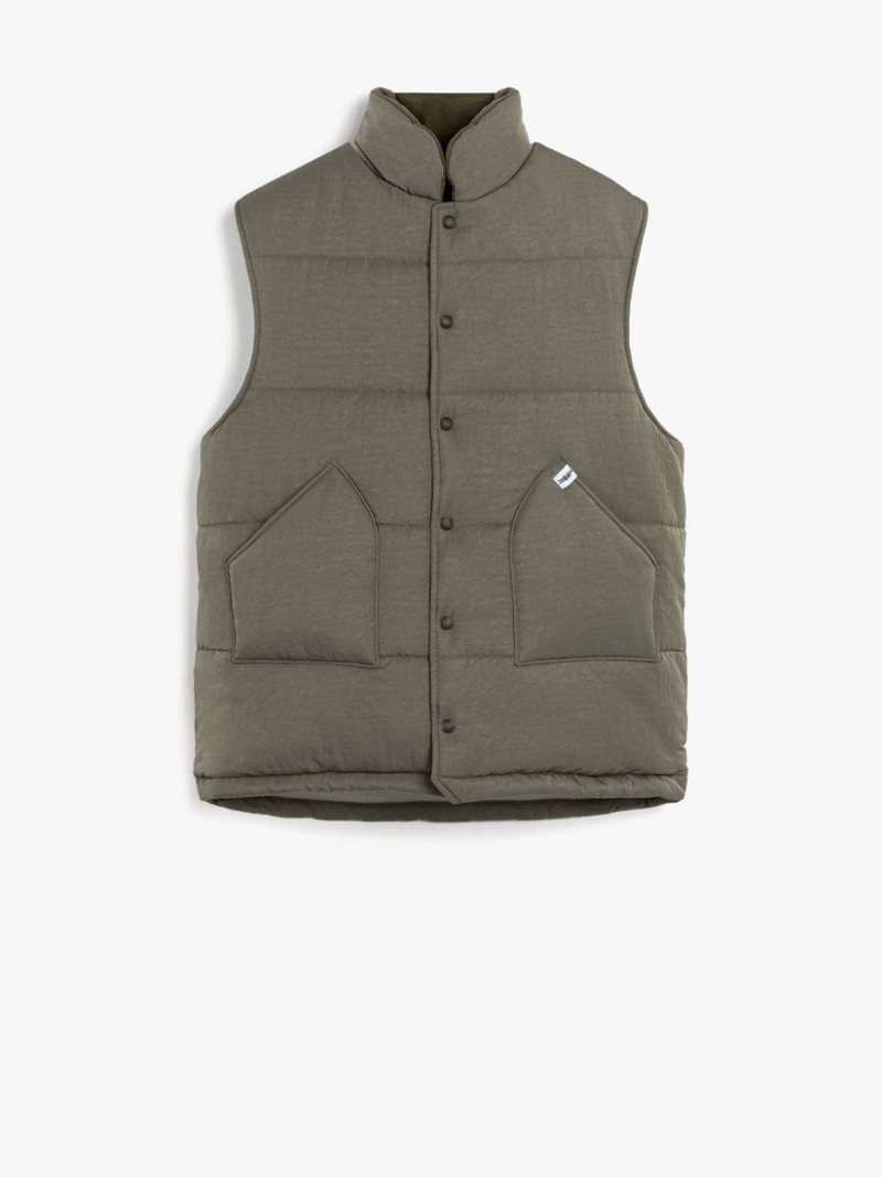 OSAKA ARMY GREEN NYLON GILET 1