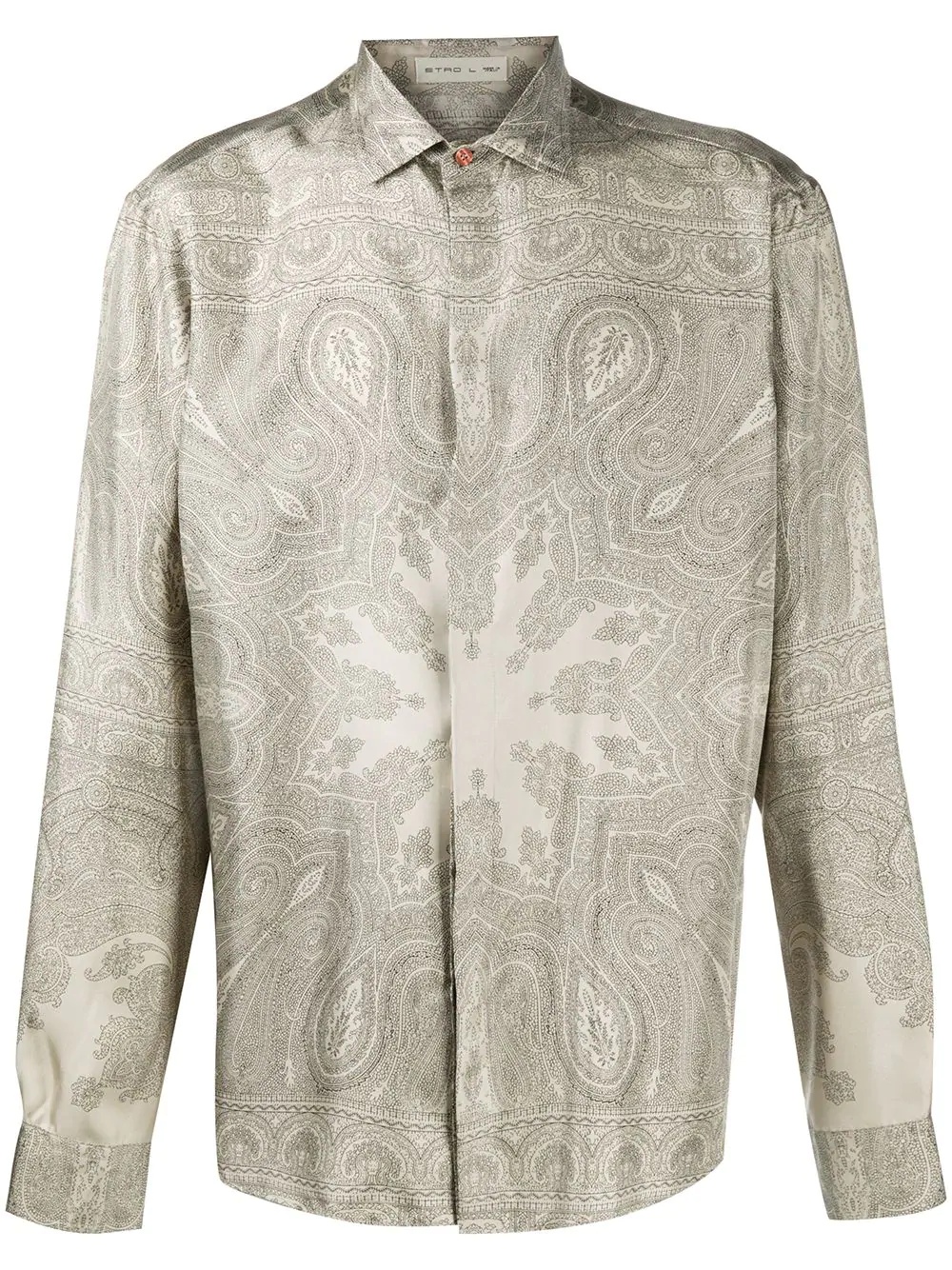 paisley-print satin shirt - 1