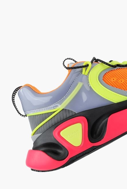 Gummy leather, PVC and multicolor mesh B-Runner sneakers - 7