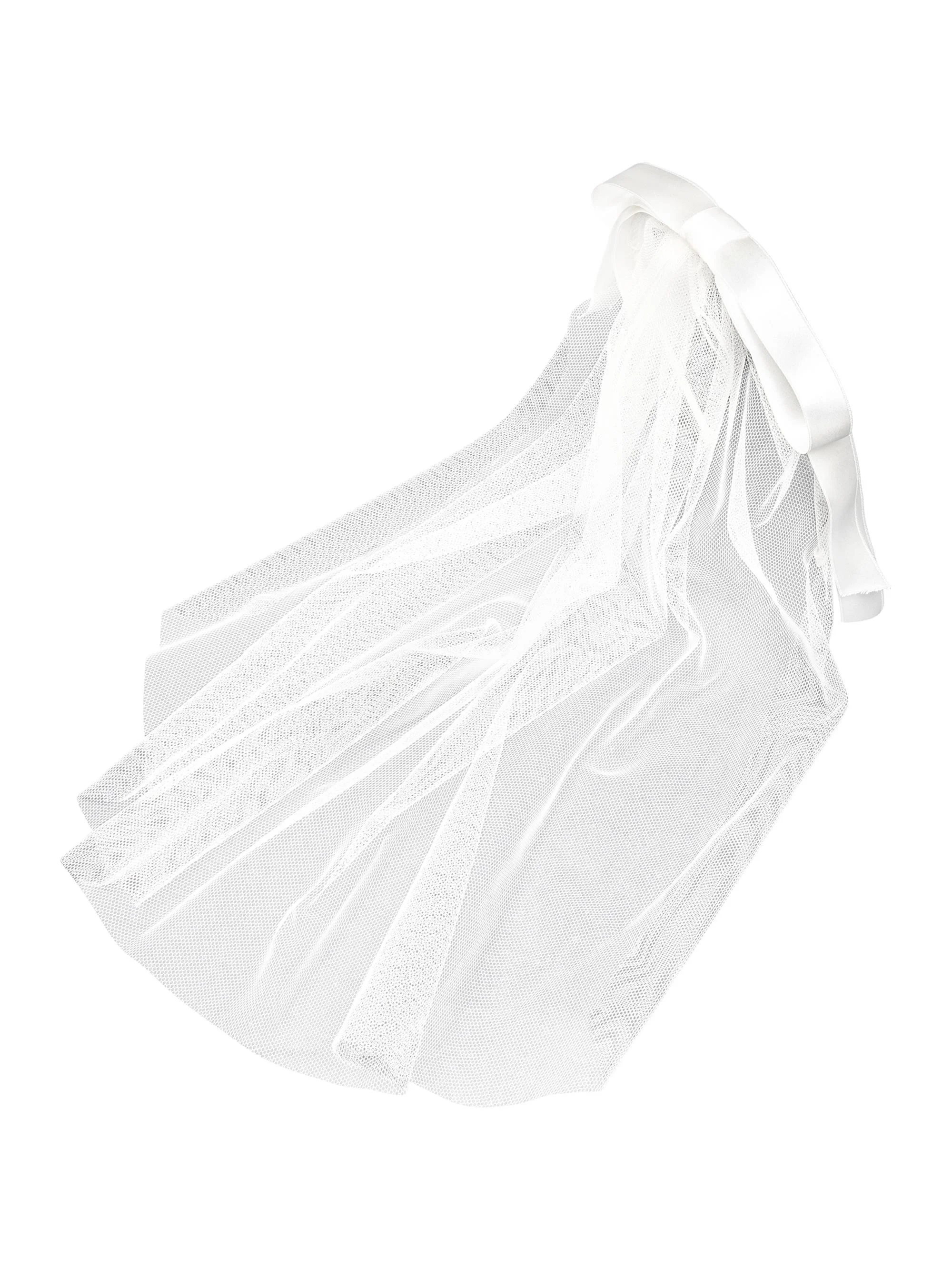 Women's Gretta Bow Voilette Silk Headband - Cream - 1