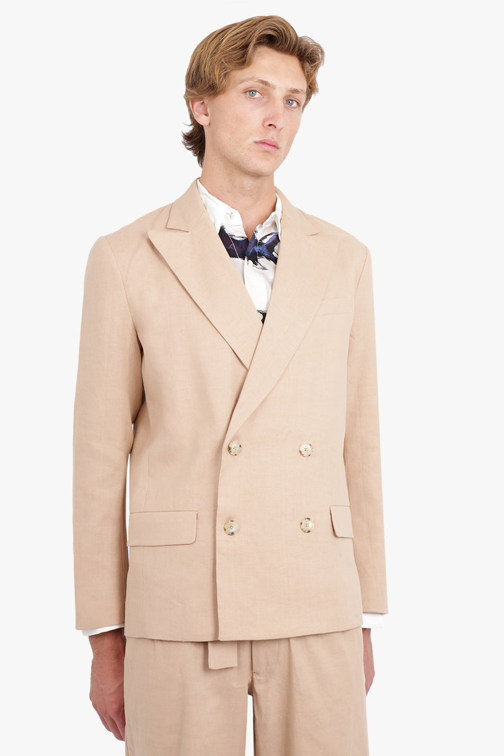 DOUBLE BREASTED JACKET | WHEAT - 3