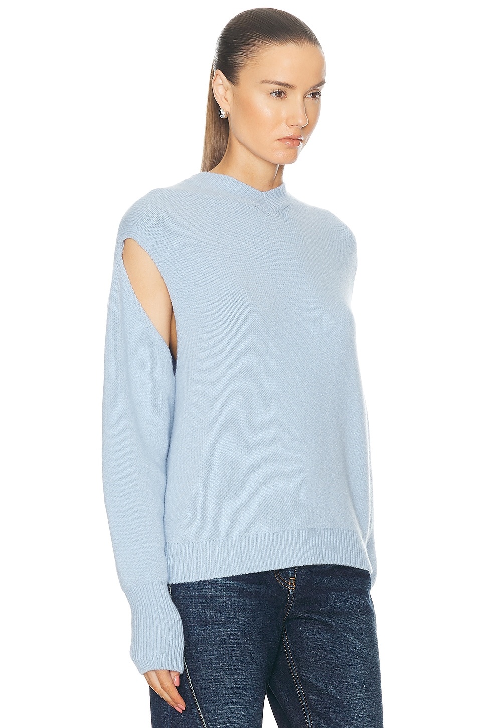Cutout Sleeve Sweater - 2