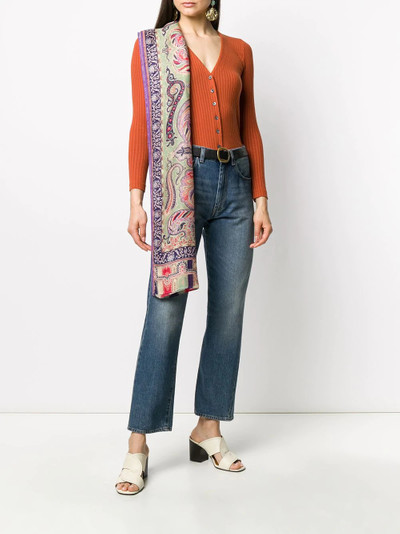 Etro paisley knit long scarf outlook