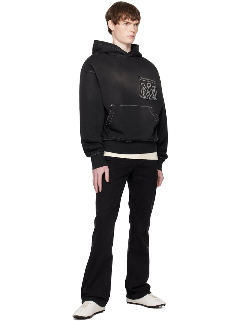 AMIRI Black MA Outline Oversized Hoodie outlook