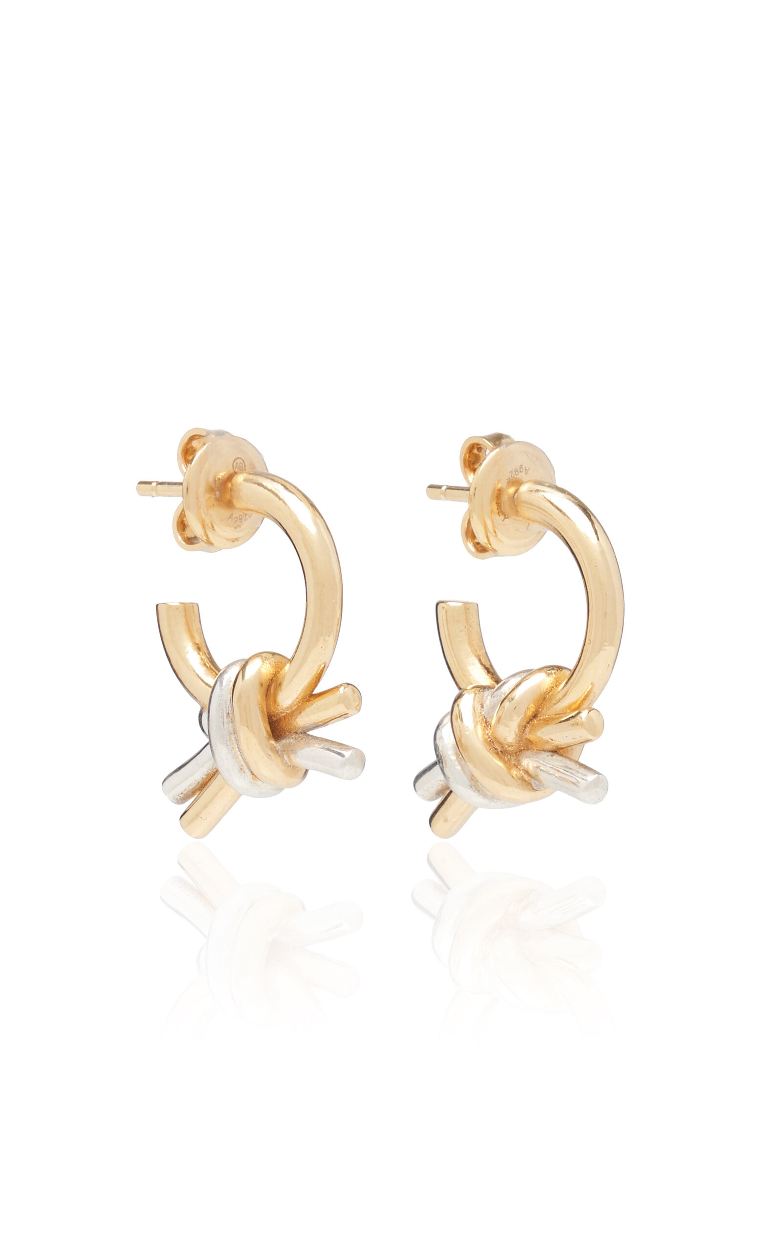 18K Gold-Finish Sterling Silver Hoop Earrings gold - 3