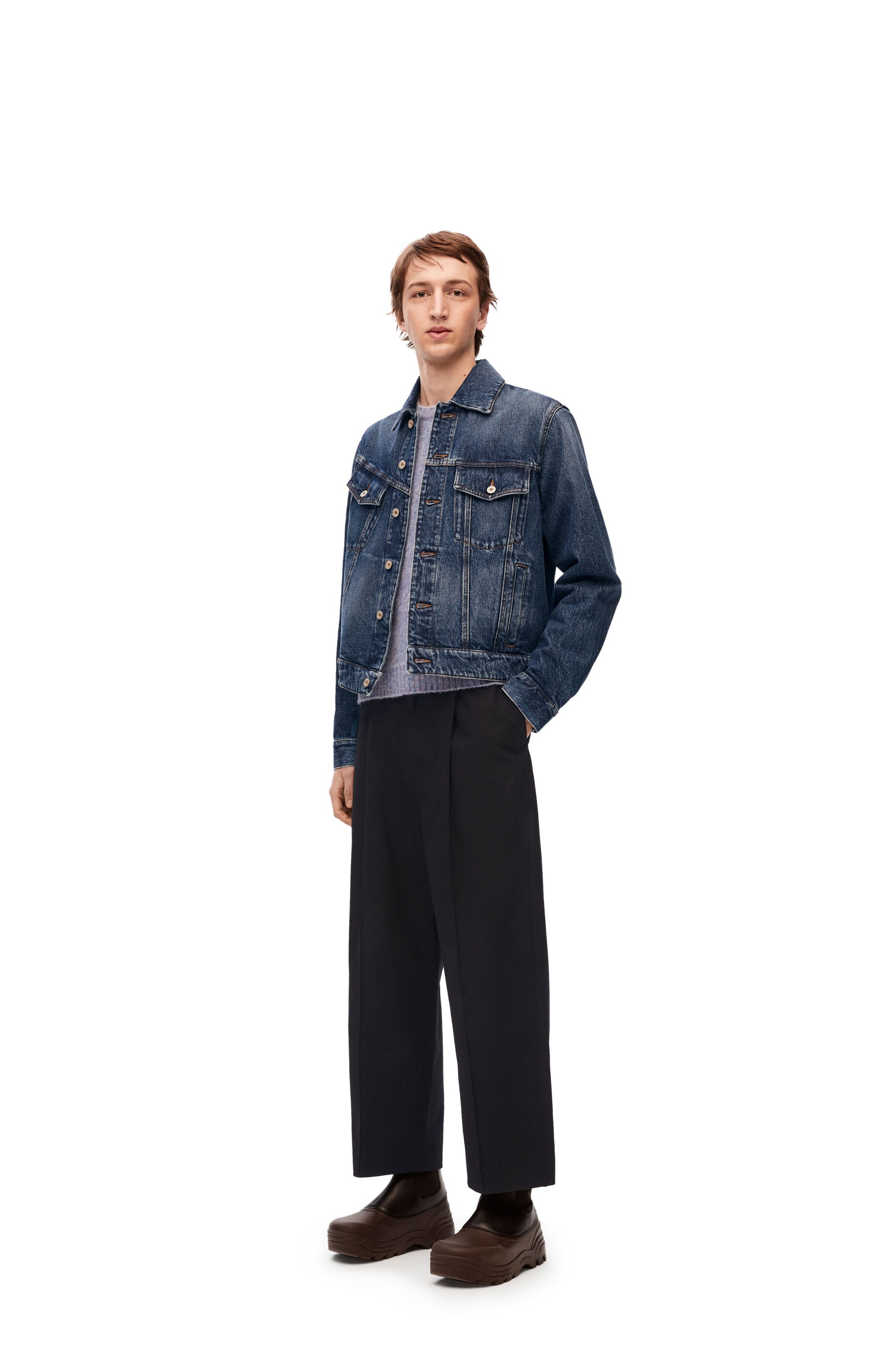 Loewe Workwear Jacket In Denim in Blue for Men