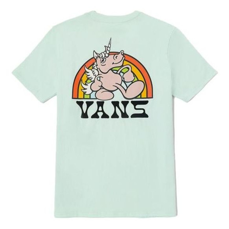 Vans (WMNS) Vans Unicorn Rainbow T-shirt 'Lake Green' VN0008ZNBQC outlook
