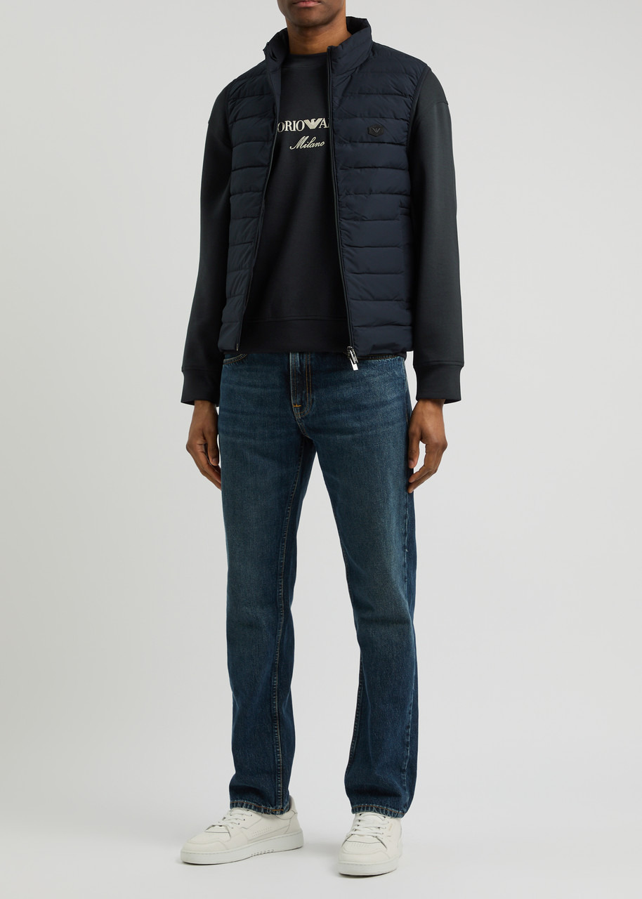 Emporio Armani Logo-embroidered Cotton-blend Sweatshirt - 4