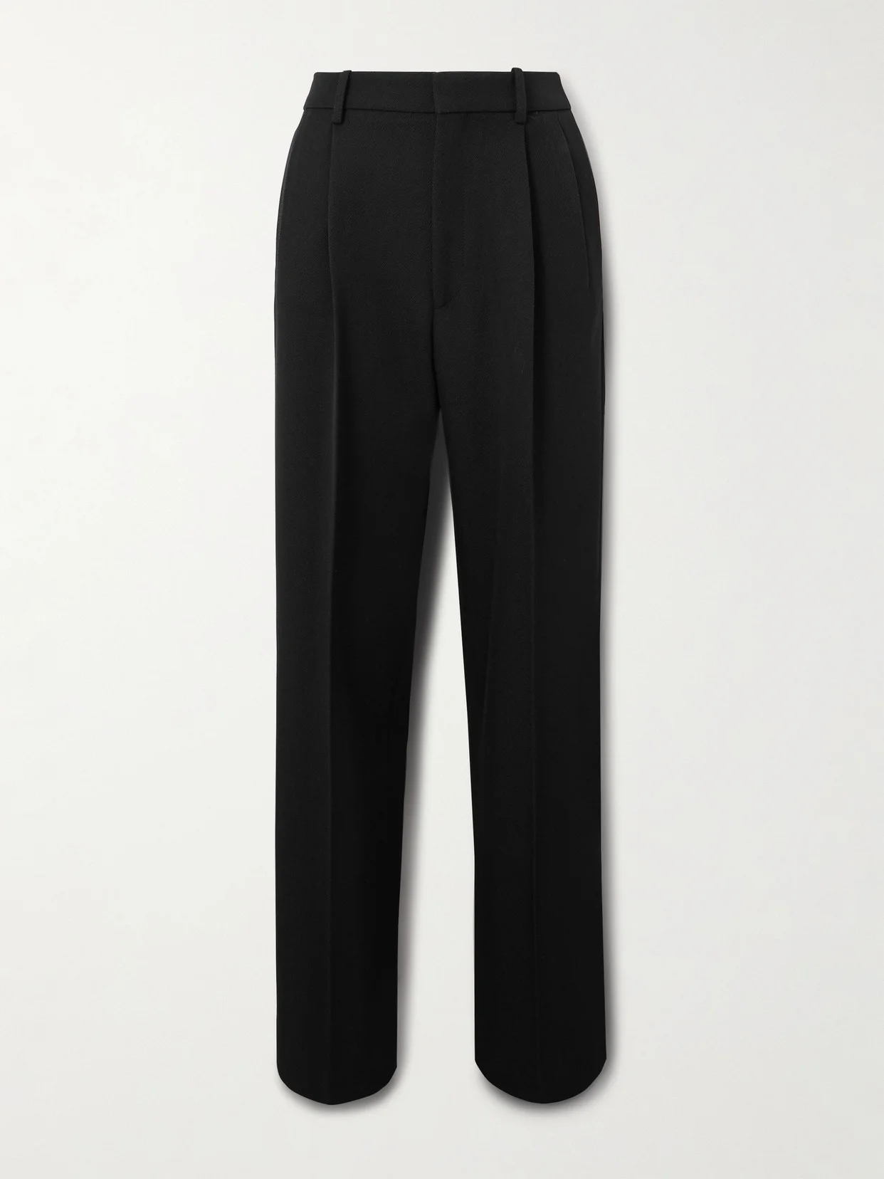 Grain De Poudre Wool Pleated Wide-leg Pants - 1