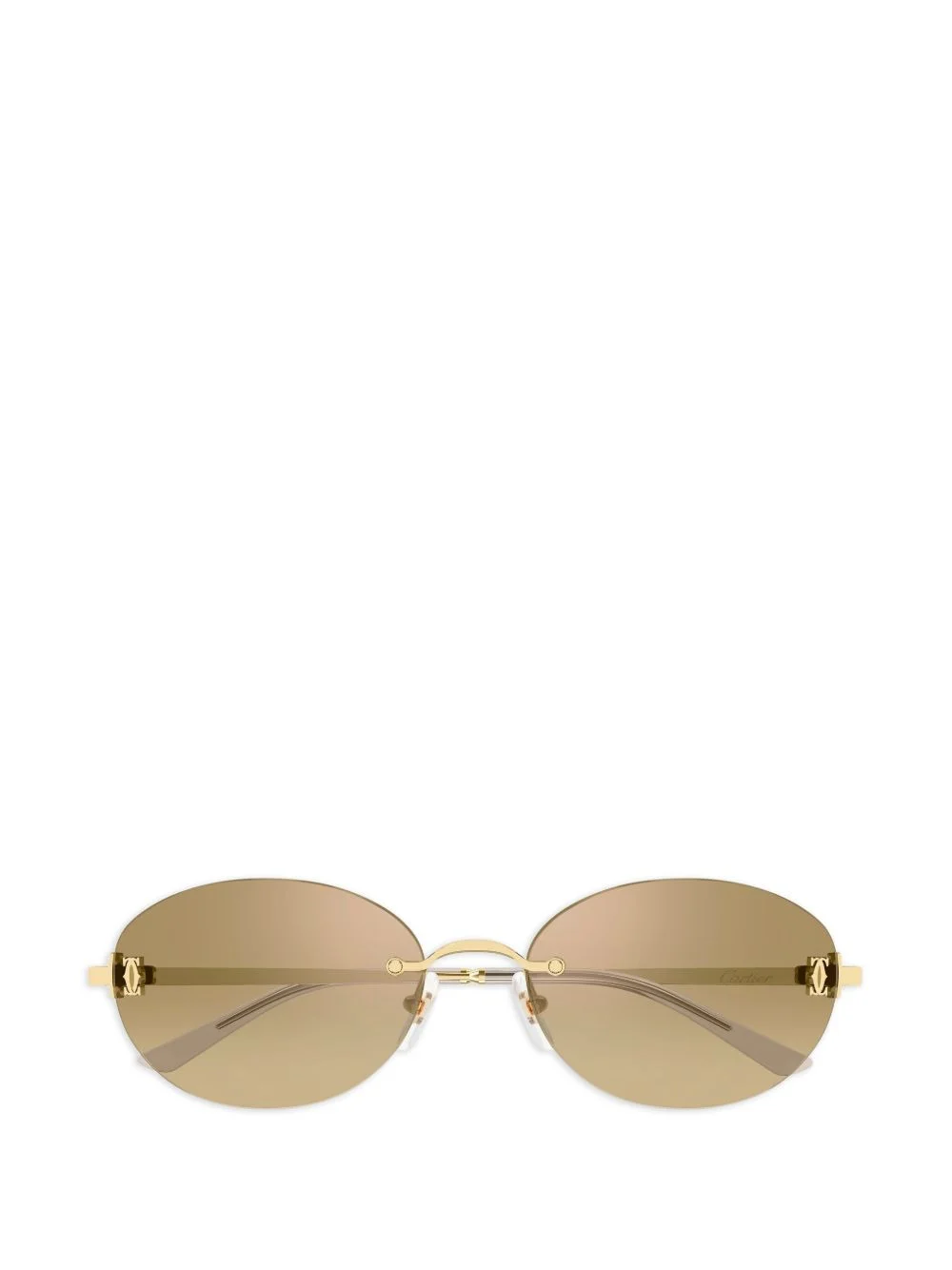 oval rimless sunglasses - 1