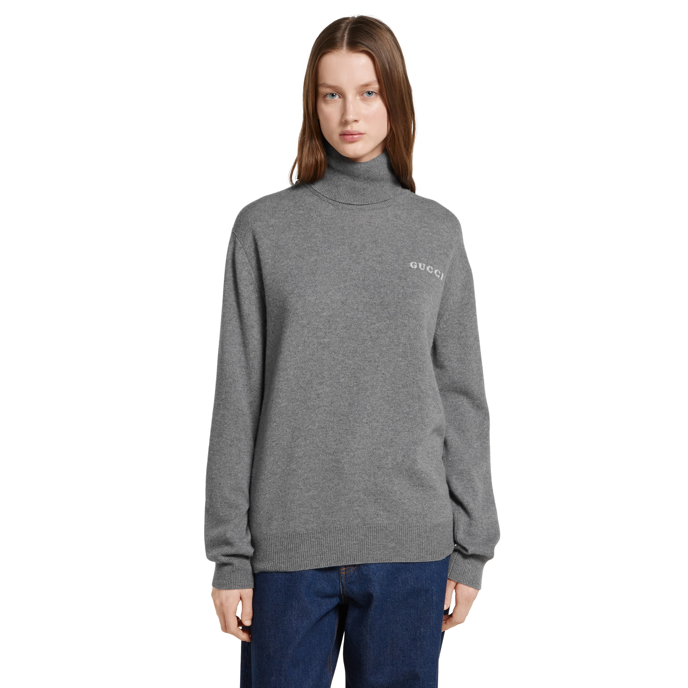 Cashmere turtleneck with intarsia - 3