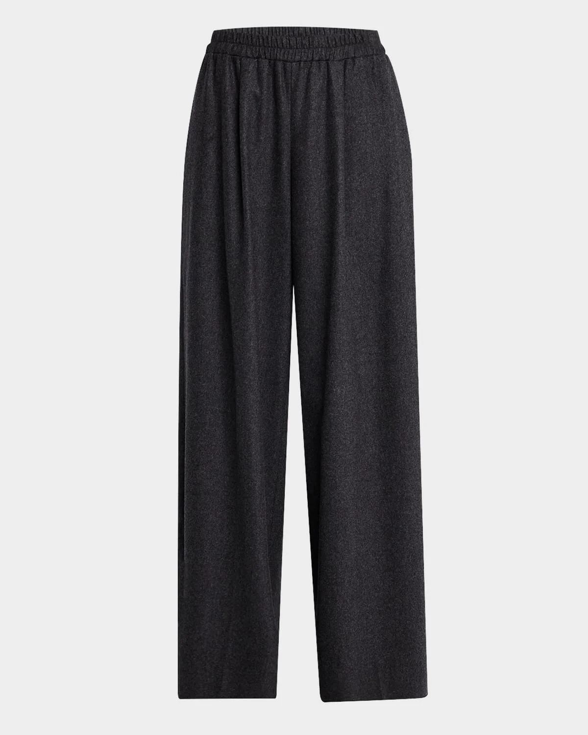 Eva Wool Flannel Wide-Leg Pants - 1