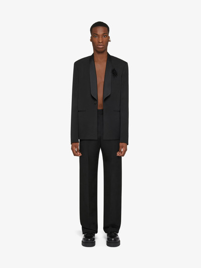 Givenchy SLIM FIT TAILORED PANTS IN WOOL WITH SATIN DETAILS outlook