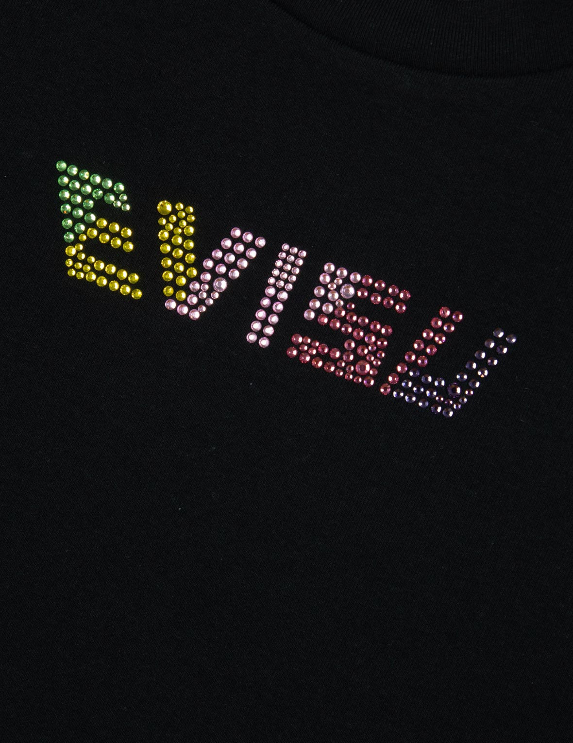 COLORFUL RHINESTONE LOGO SLIM FIT T-SHIRT - 7