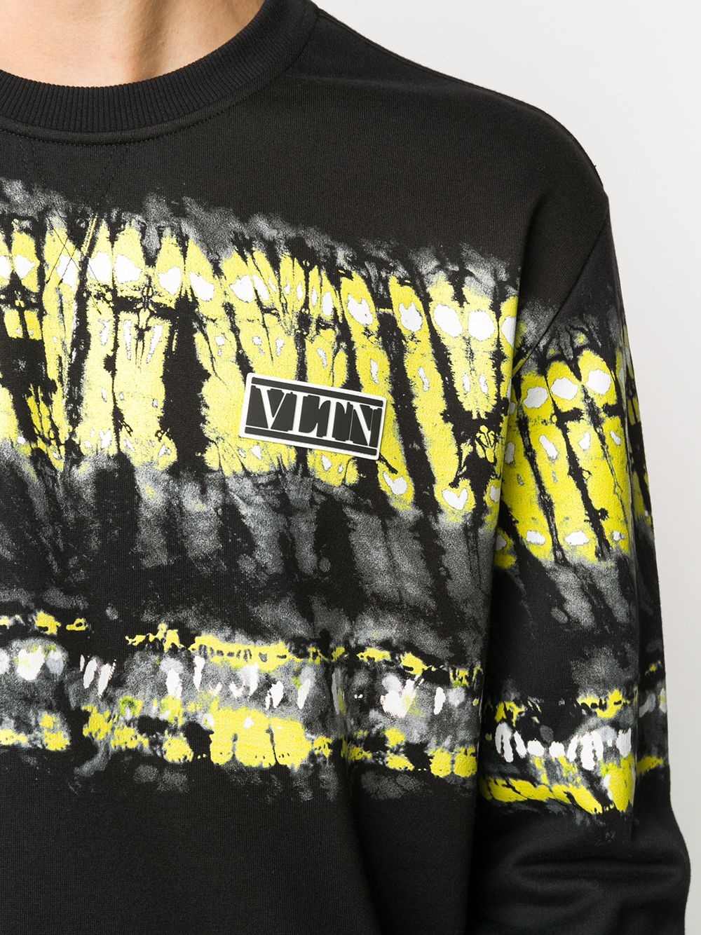 tie-dye panel logo patch sweatshirt - 5