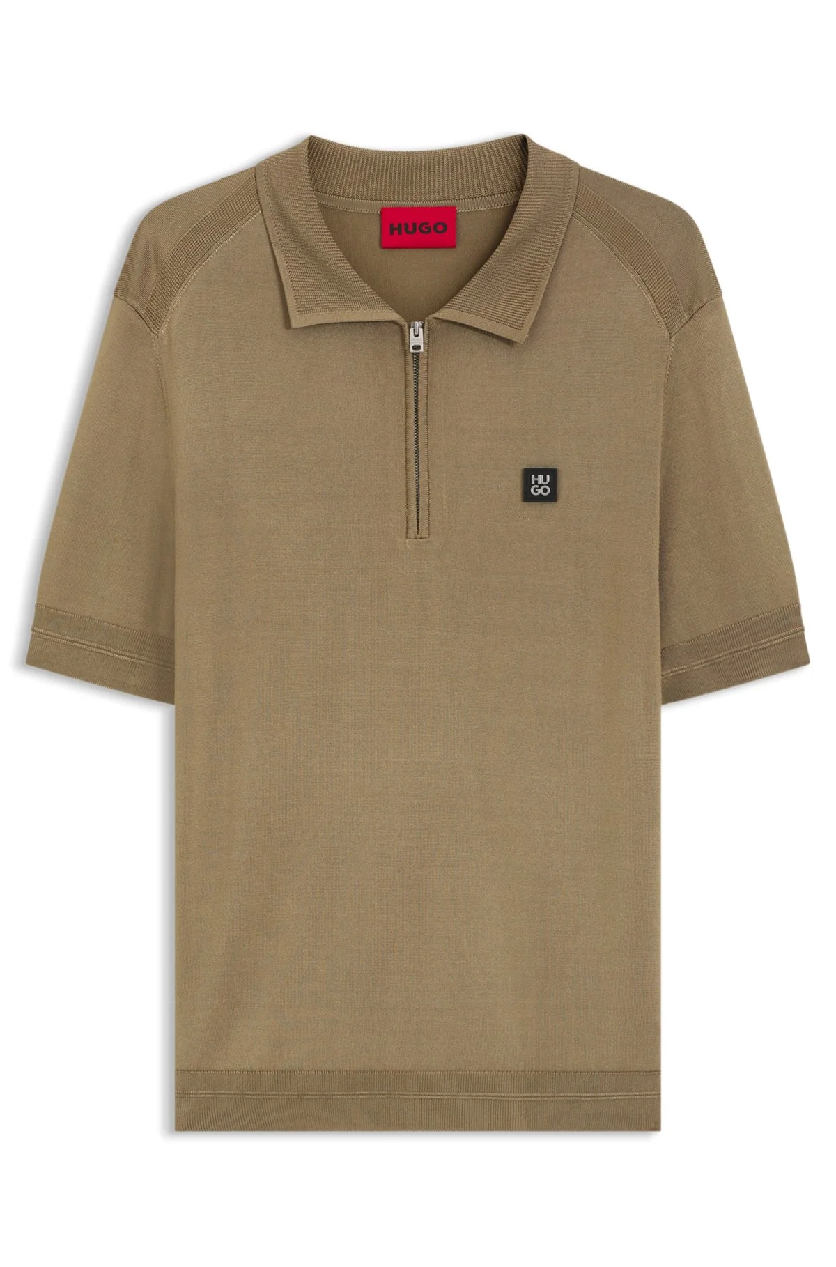 KNIT POLO WITH ZIPPER NECK - 1