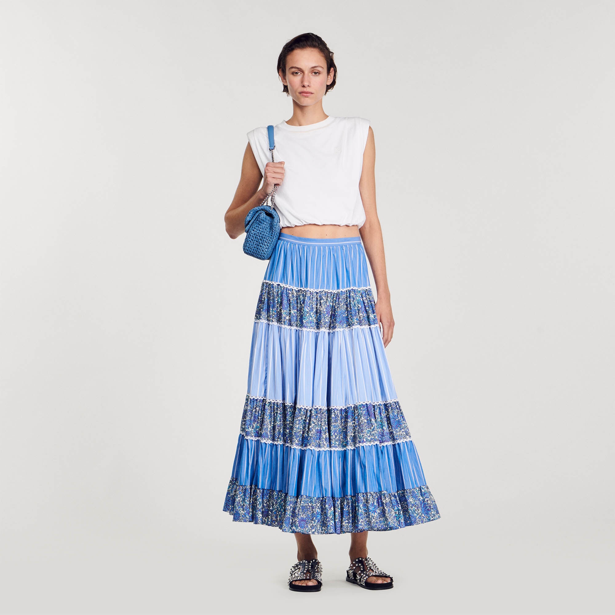 LONG PATCHWORK SKIRT - 2