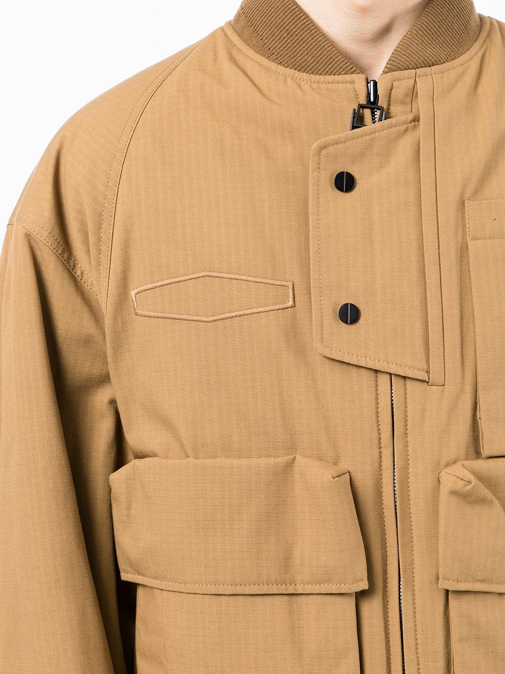 zip-up pocket-detail jacket - 5