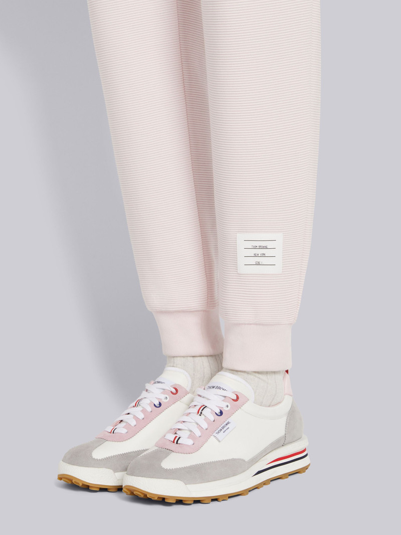 Light Pink Cotton Ottoman Rib 4-Bar Sweatpant 6