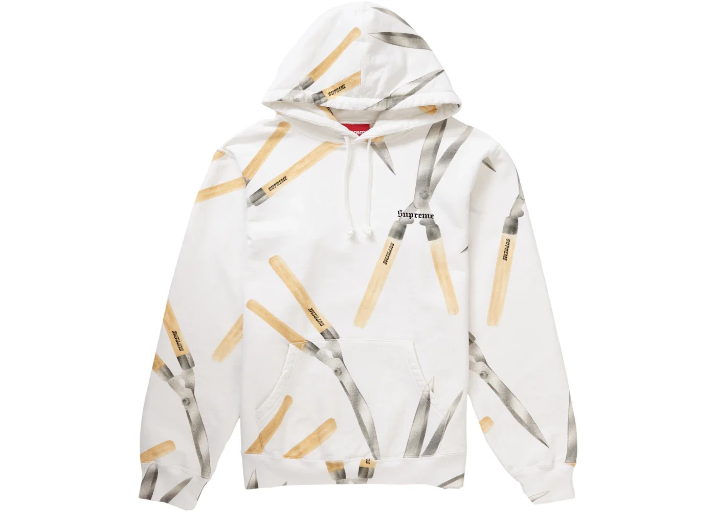 Supreme Shears Hooded Sweatshirt White - 1
