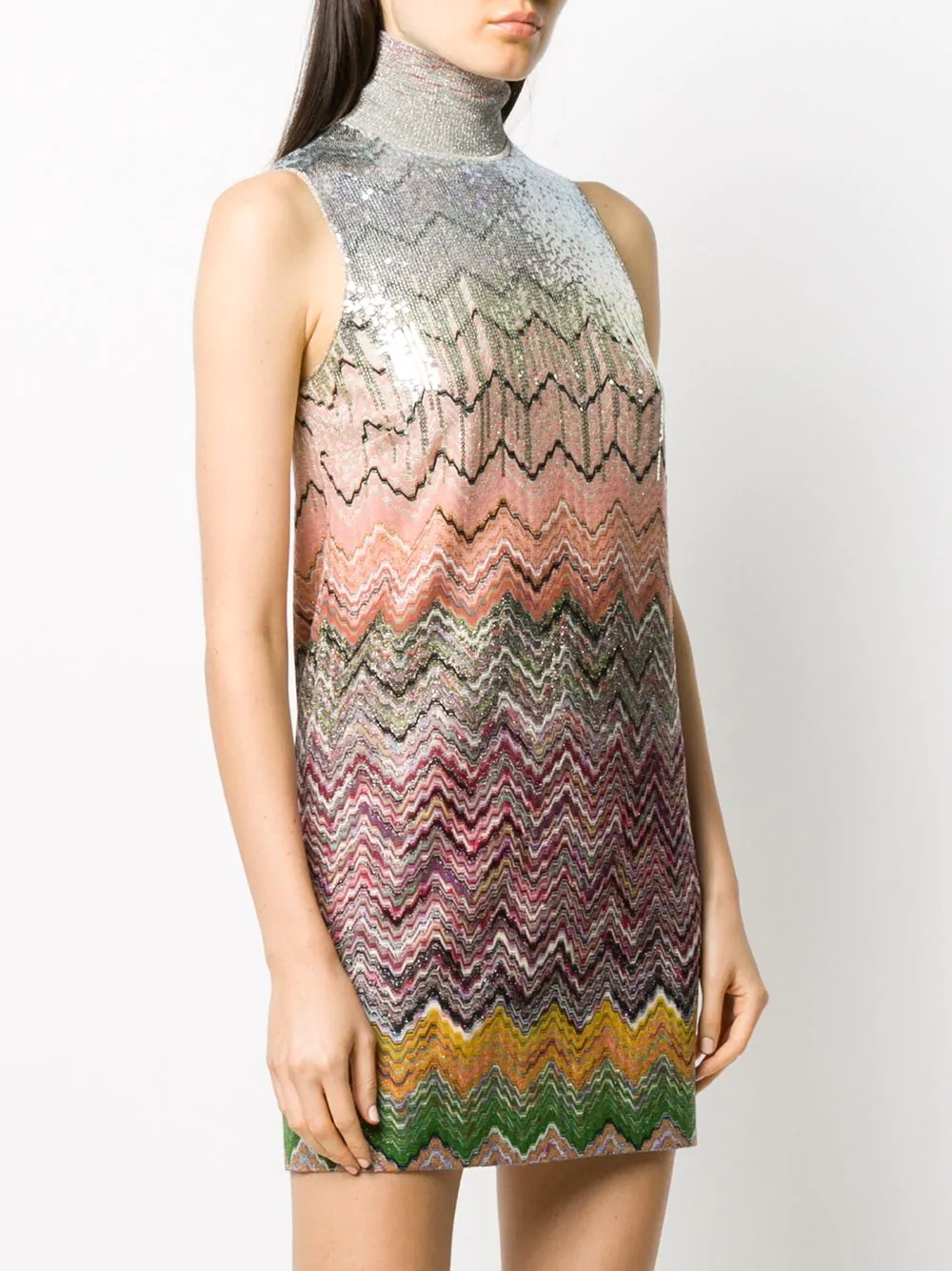 sequined zigzag cocktail dress - 3