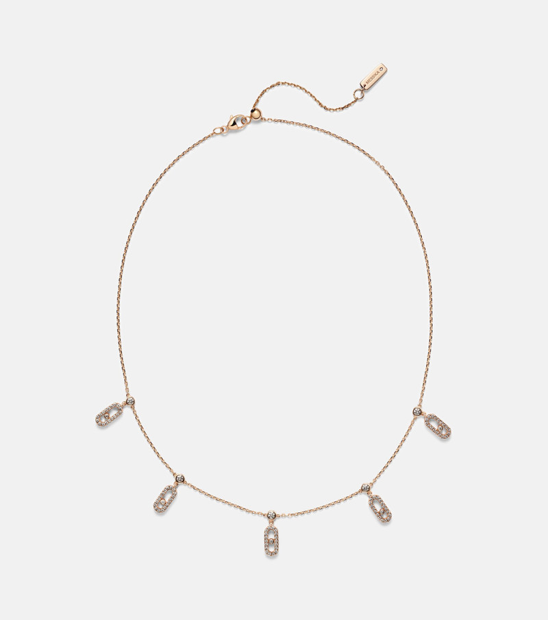 Move Uno 18kt rose gold choker with diamonds 1