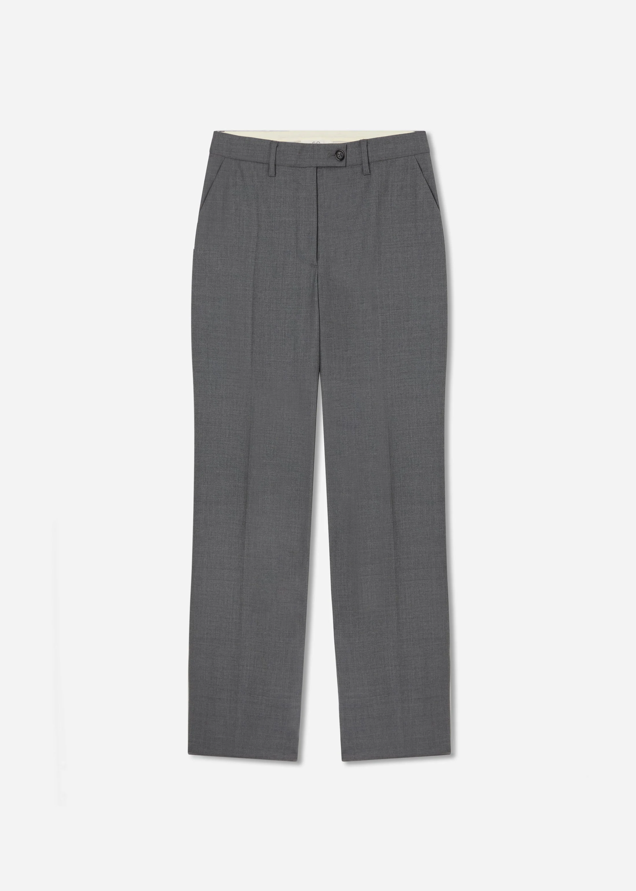 Tailored Straight Pant in Melange Wool - 1