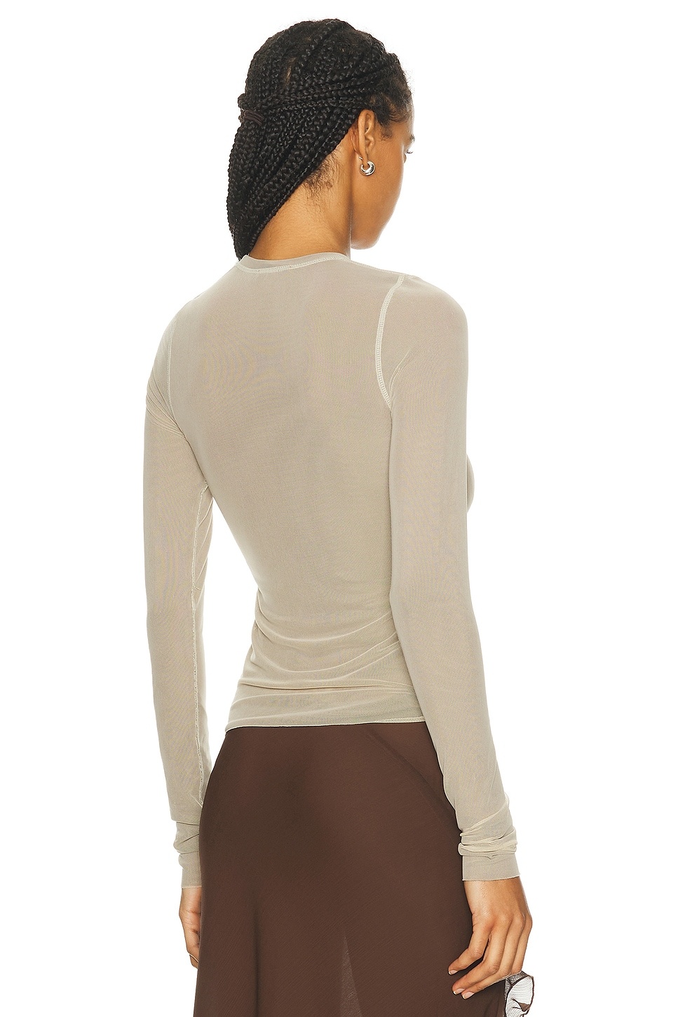 Long Sleeve Mesh Top - 3