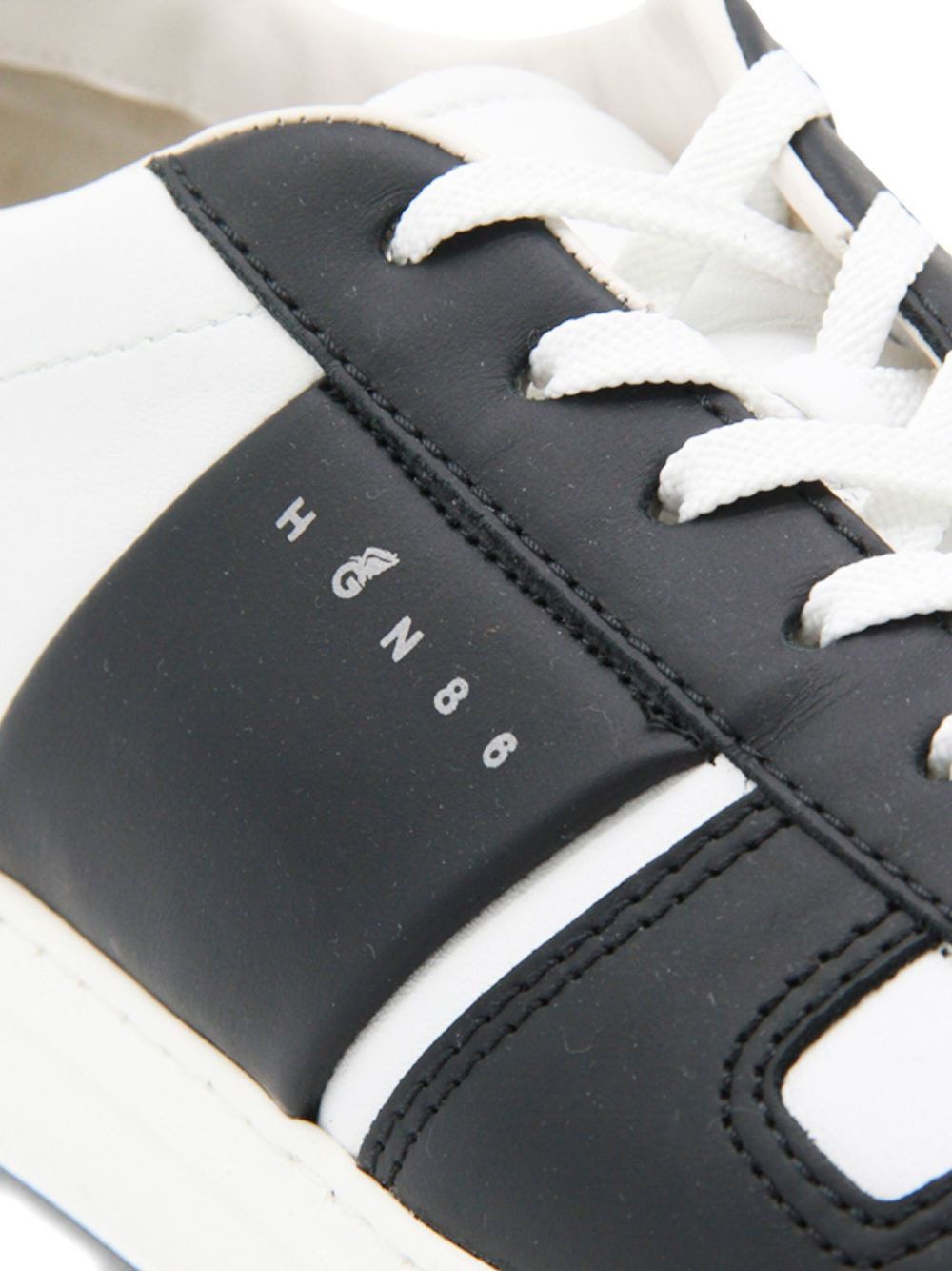 leather panelled sneakers - 3