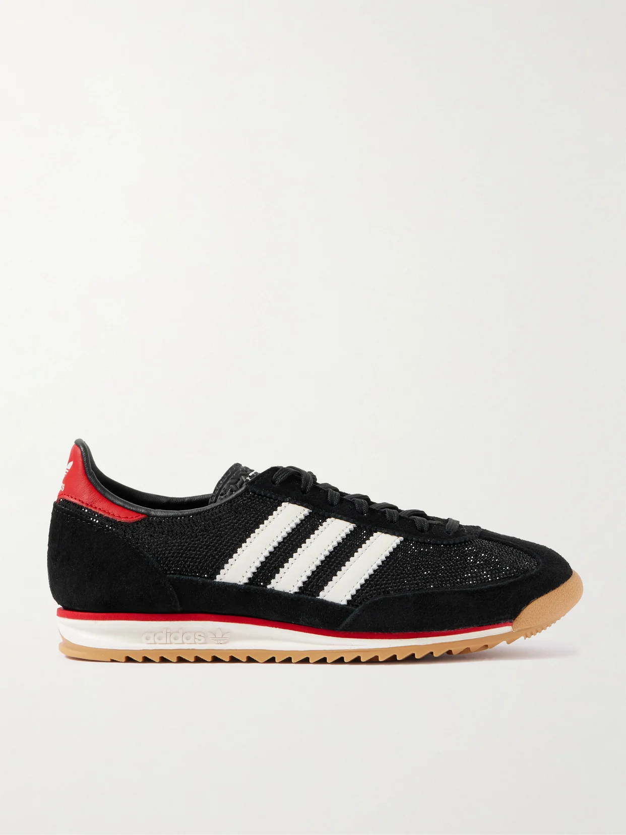 Sl 72 Og Suede And Leather-trimmed Embellished Mesh Sneakers - 1