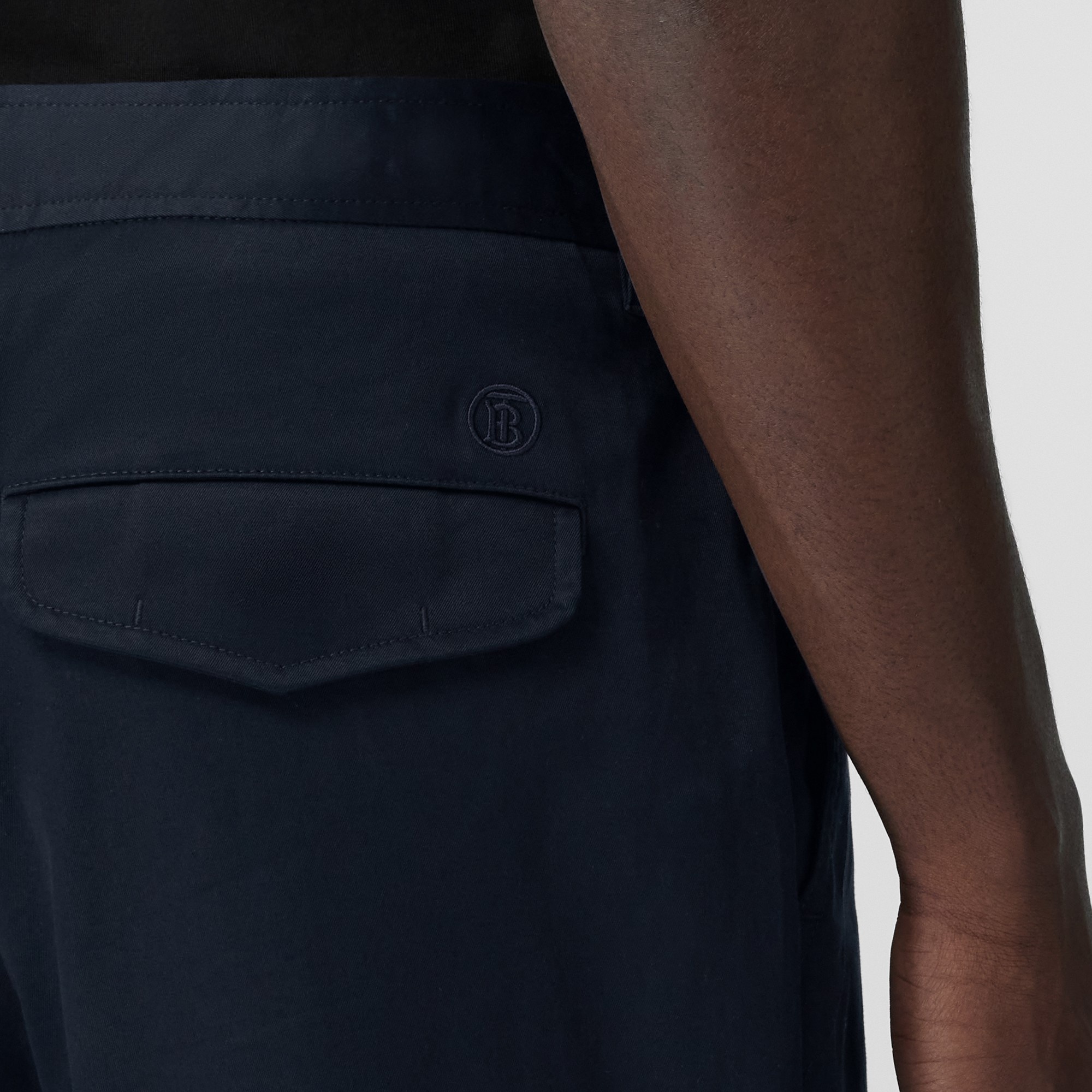 Slim Fit Monogram Motif Stretch Cotton Chinos - 3