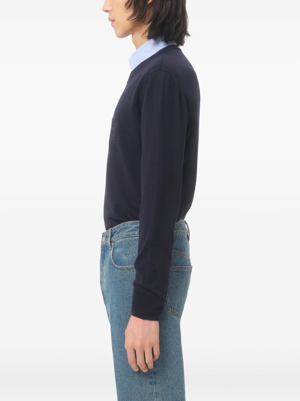 logo-embroidered sweater - 5