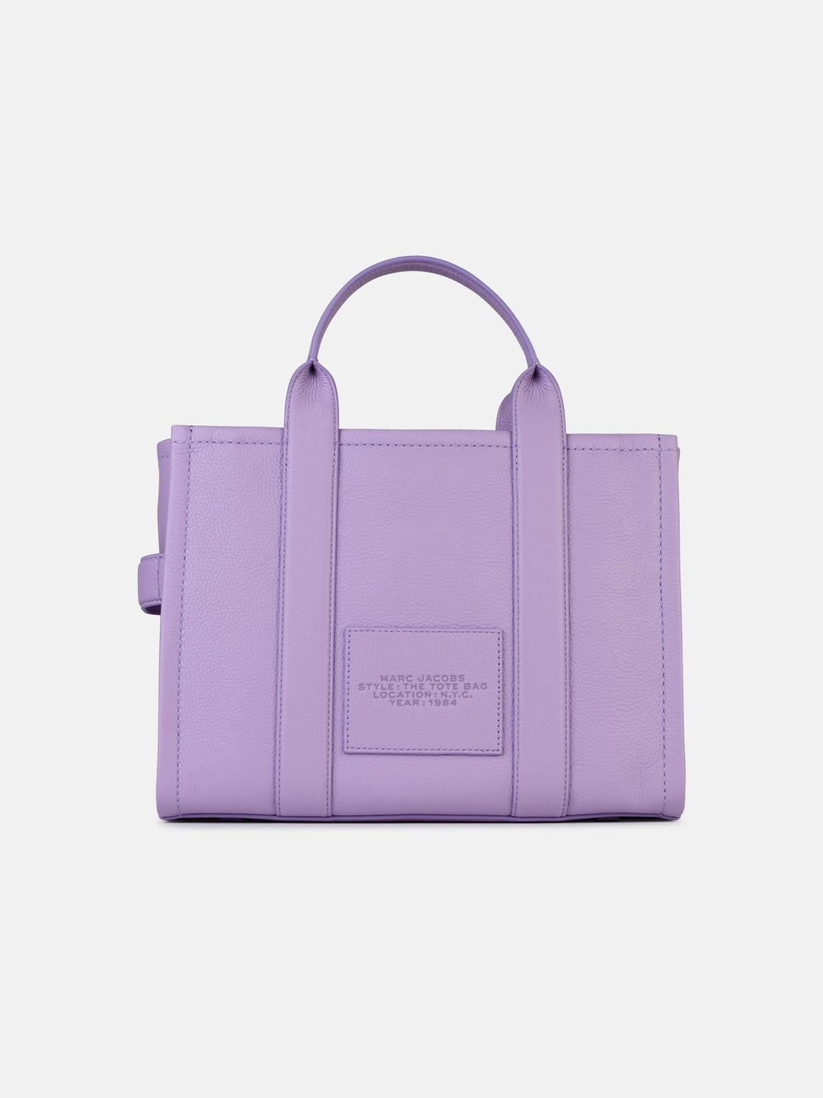 'TOTE' 'MEDIUM' LILAC LEATHER BAG - 3