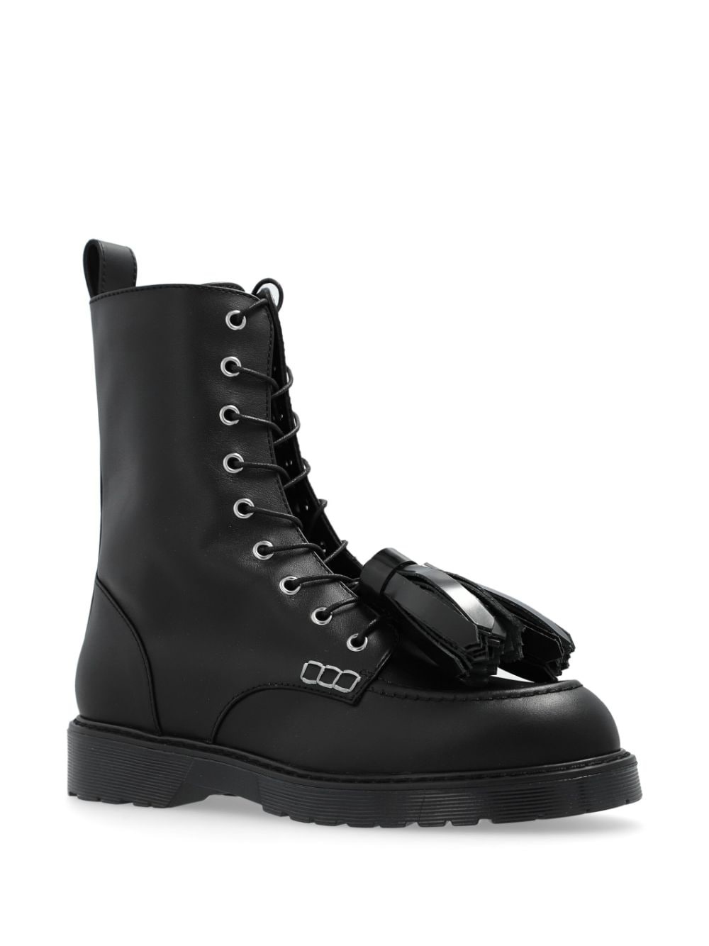tassel-detail lace-up boots - 2