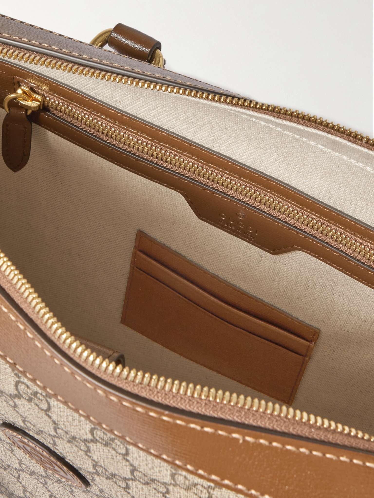 Leather-Trimmed Monogrammed Coated-Canvas Briefcase - 3