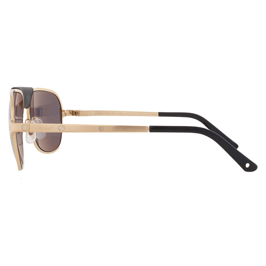 Cartier Santos de Cartier Grey Navigator Men's Sunglasses CT0165S 002 58 - 4
