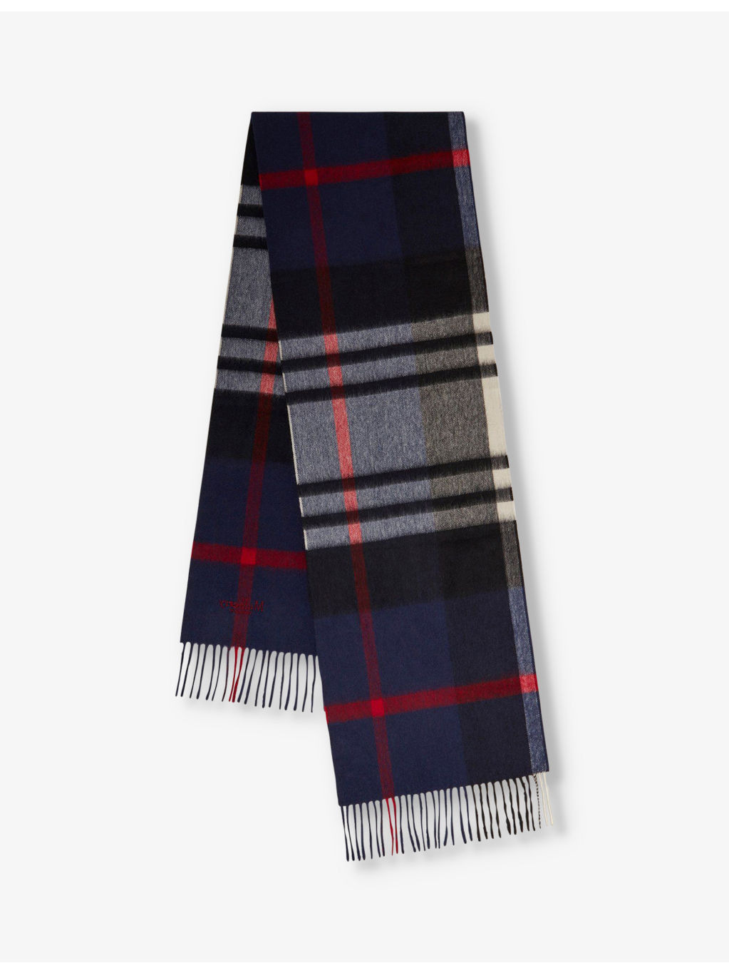 Small-check merino-wool scarf - 4