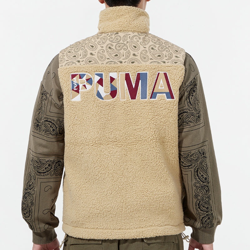 PUMA Paisley Woven Sherpa Vest 'Tan' 534977-12 - 4