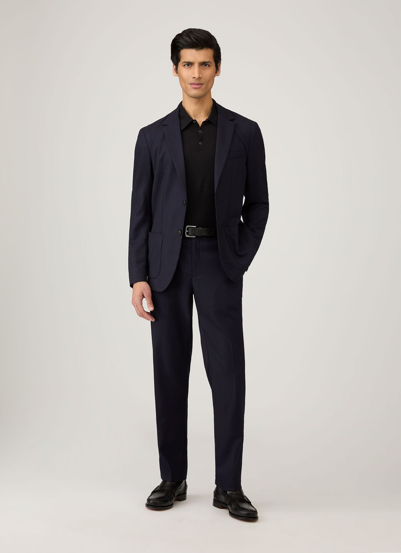 Sunspel Sea Island Cotton Knit Long Sleeve Polo Shirt outlook