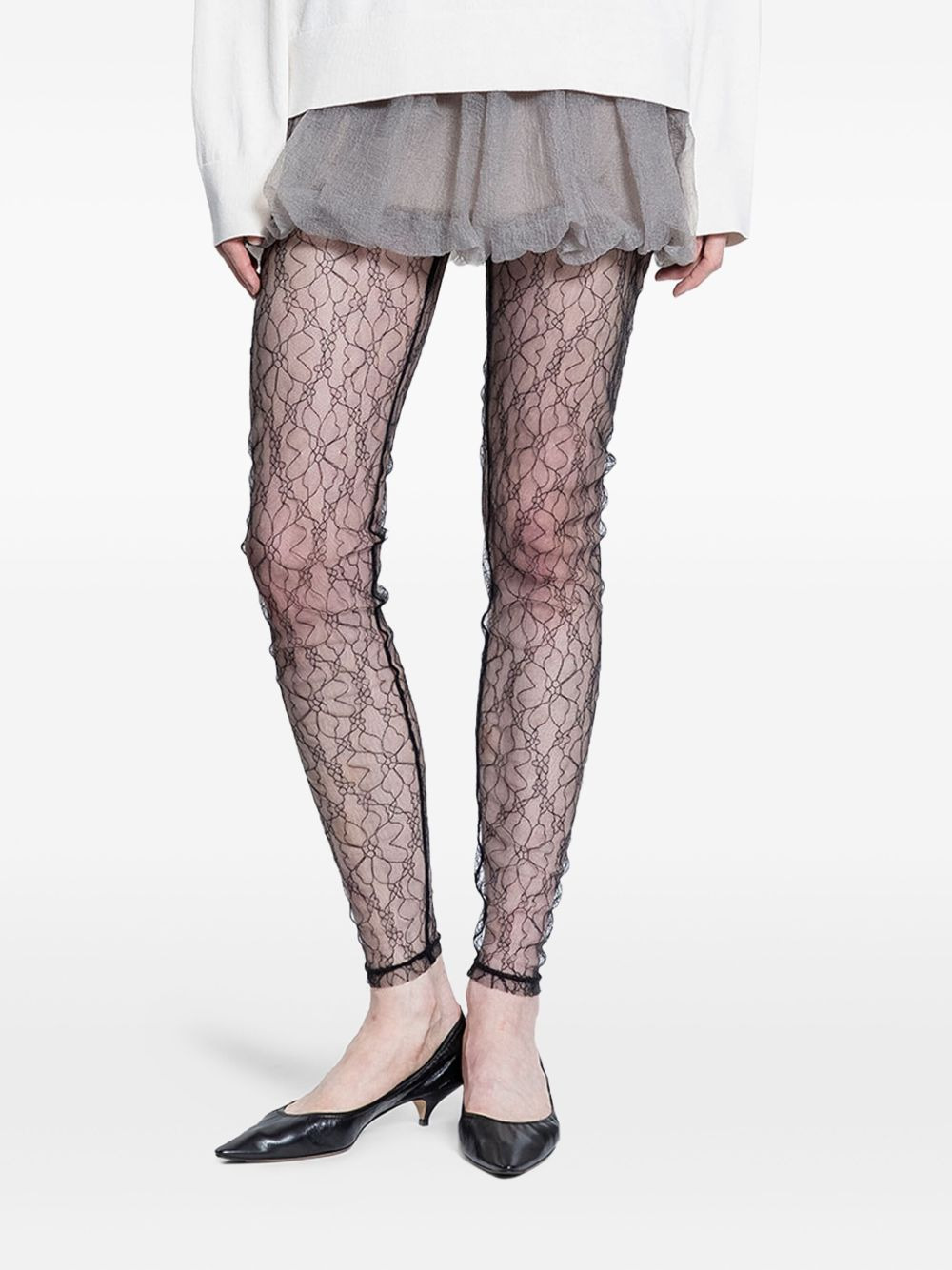 Dream lace-pattern leggings - 3