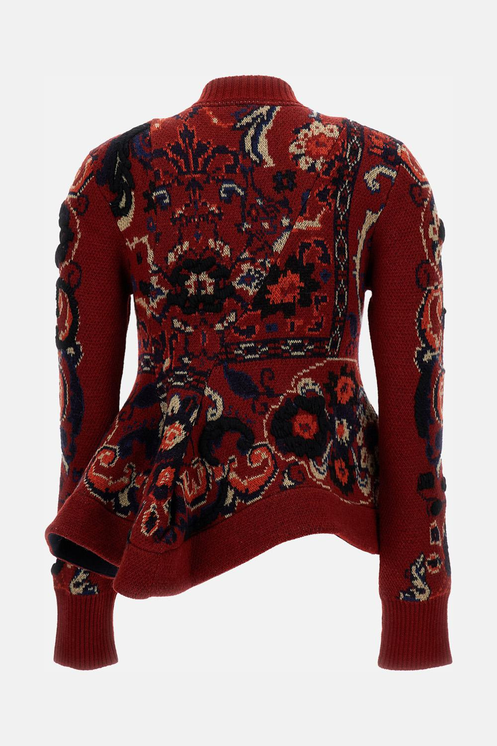 FLORAL JACQUARD PULLOVER - 2