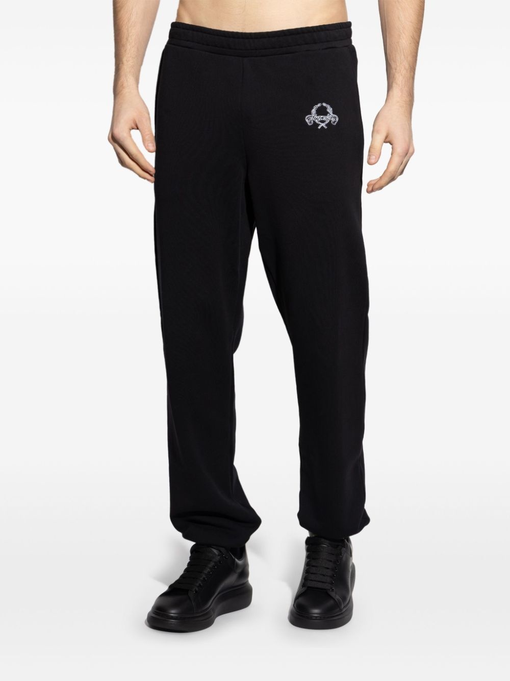 logo-embroidered trousers - 3